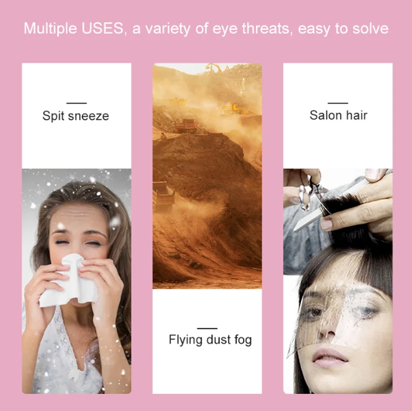 صديقة للبيئة الحلاق المتاح شفافة قناع الوجه حامي العين تصفيف الشعر قطع تصفيف الشعر أدوات العناية الوجه درع