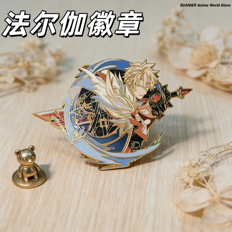 

Genshin Impact Varka Series Metal Badge Brooch Pin Clothes Bag Decoration Pendant Game Bedge Fashion Design Present