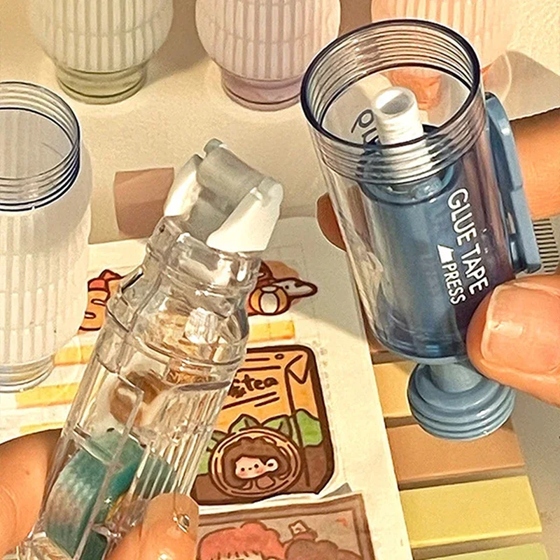 شفافة نقطة الاستغناء على الوجهين الشريط استبدال عبوات كتيب نقطة الغراء القرطاسية اللوازم المكتبية المدرسية القرطاسية