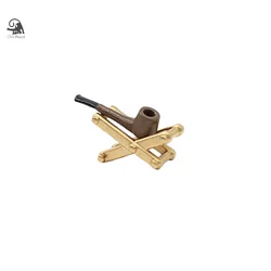 1:12 Dollhouse Simulation Pipe W/ Rack Model Dollhouse Miniature Handheld Pipe Toy Micro Scene Decor Doll Dress Up Toy