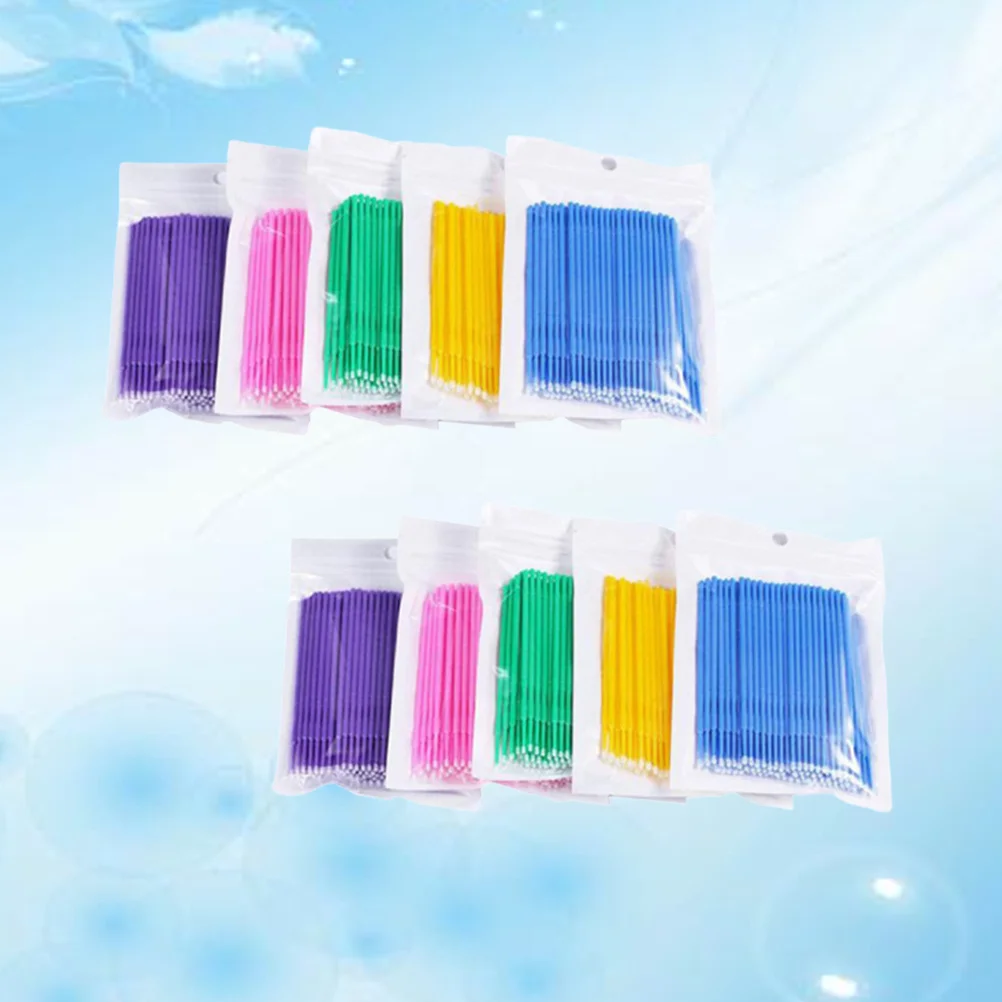 500 pcs Eyelash Cleaning Rods Disposable Grafting Tools Bendable For Lash Primer Remover Application Salon Use Makeup Cotton