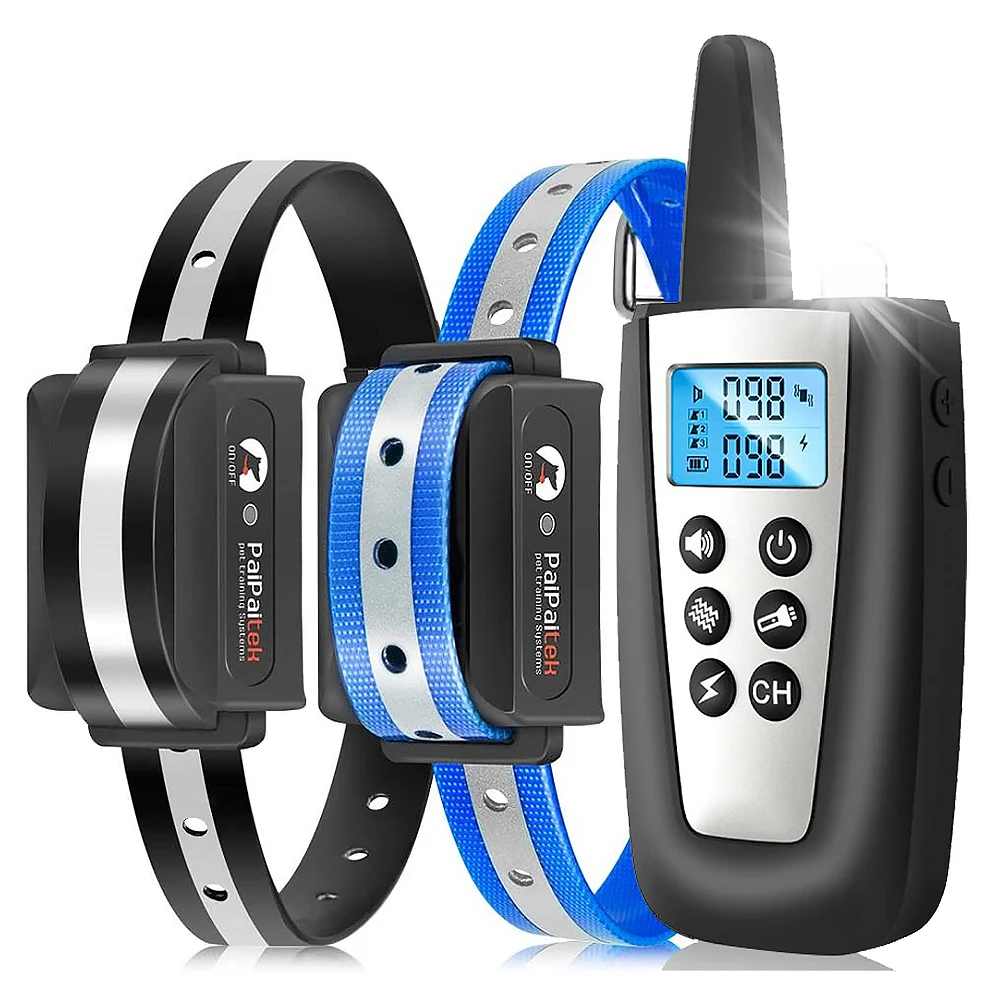 2 IN 1 Automatic Anti Bark Electric Collar for Dog Training,IPX7 Waterproof Dog Training Collar,Electric Collar for 4-120lbs Dog