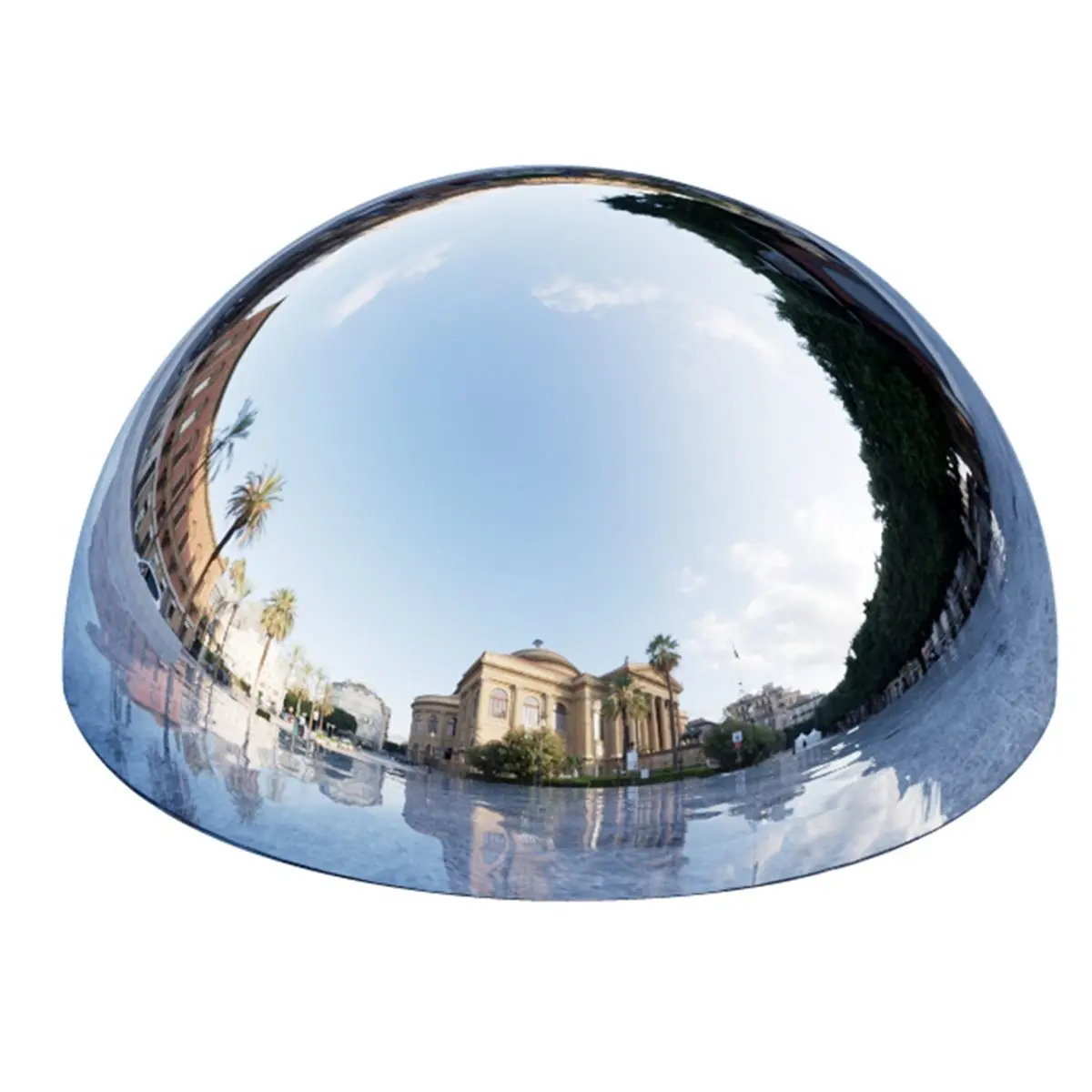 Time Saving Stainless Steel Hollow Sphere 200mm, Mirror Finish for Garden & Design