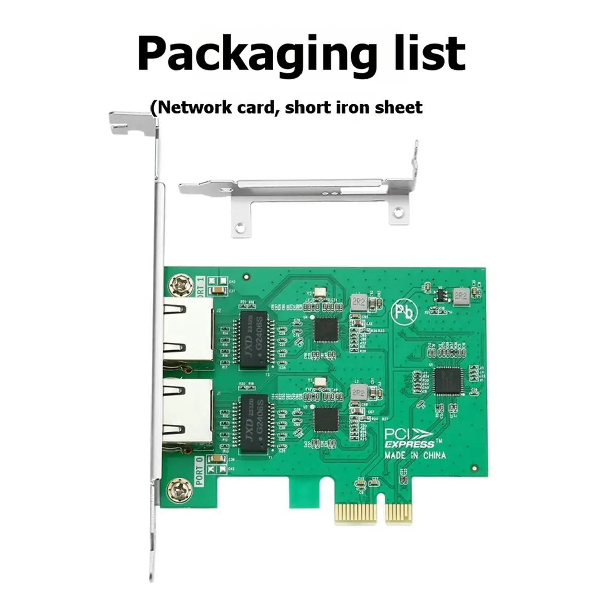 ABDD HOT  PCIe X1 to Dual Port Gigabit Network Card, Realtek RTL8111 Chip, 2 Ports, 1Gbps Desktop Ethernet Server Adapter