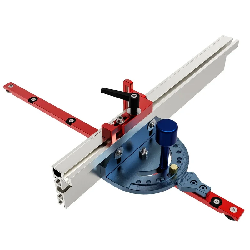 Houtbewerking T Track Push Heerser Guide Hoek Mijter Gauge Tenon Hek Router/Saw Tafel 450Mm Mortise Tenon En chute Stopper