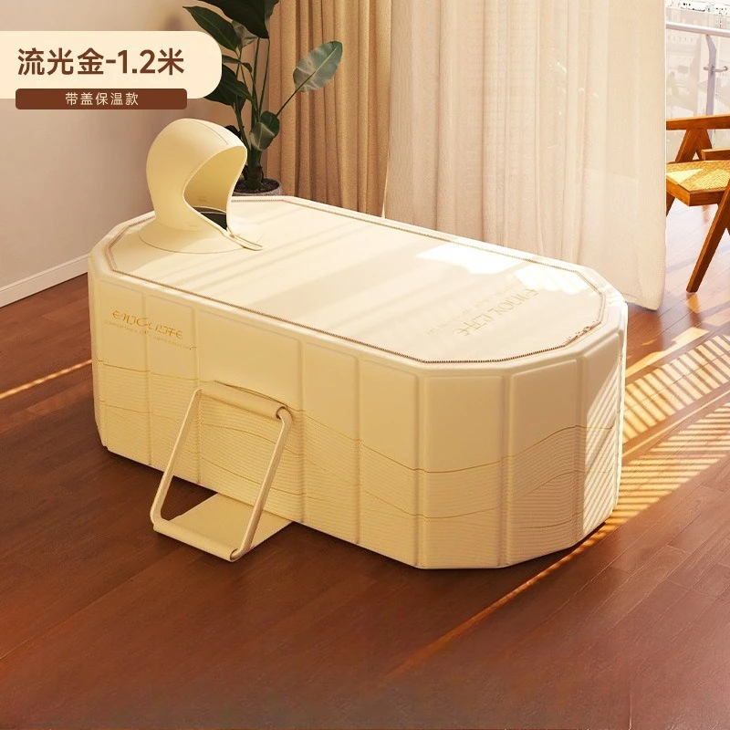 

Free Installation Bath Tub, Foldable Large Bathtub,temperature Controlled Children's Bath Tub,adult Full Body Thickened Bath Tub