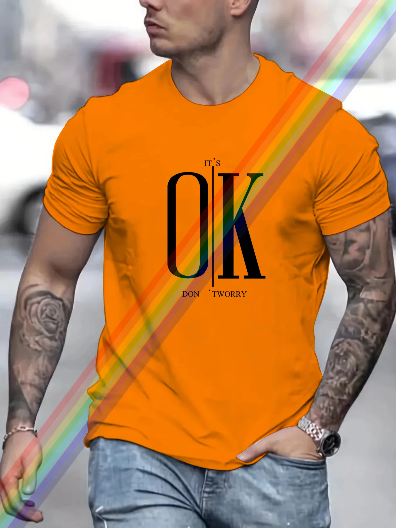 Luxury Brand OK Letter Print T Shirt For Man Summer Vintage Unisex Oversized T-shirt Y2k Tops Short Sleeve Men\'s