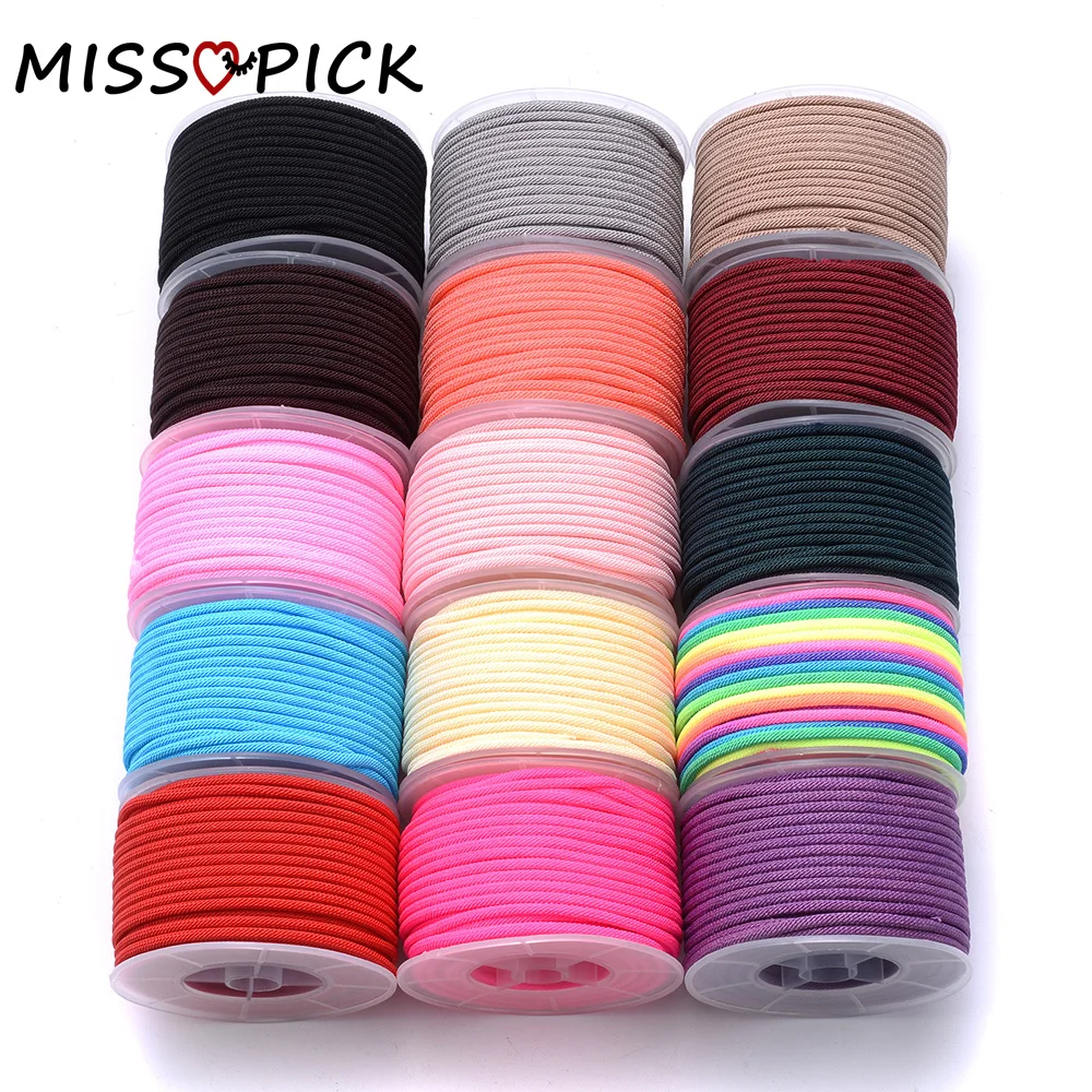 20M/Roll 3mm Milan Thread 15 Colors String Cords For Jewelry Making Hand Braided Beaded Bracelet Necklace Tassel Diy Accessories