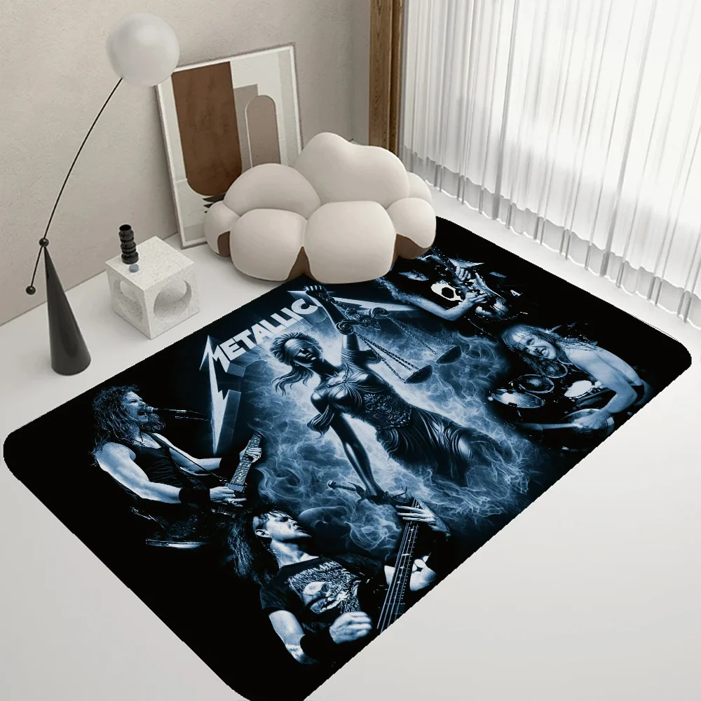 M-Metallica Entrance Door Mat Washable Non-Slip Living Room Sofa Chairs Area Mat Kitchen Welcome Doormat