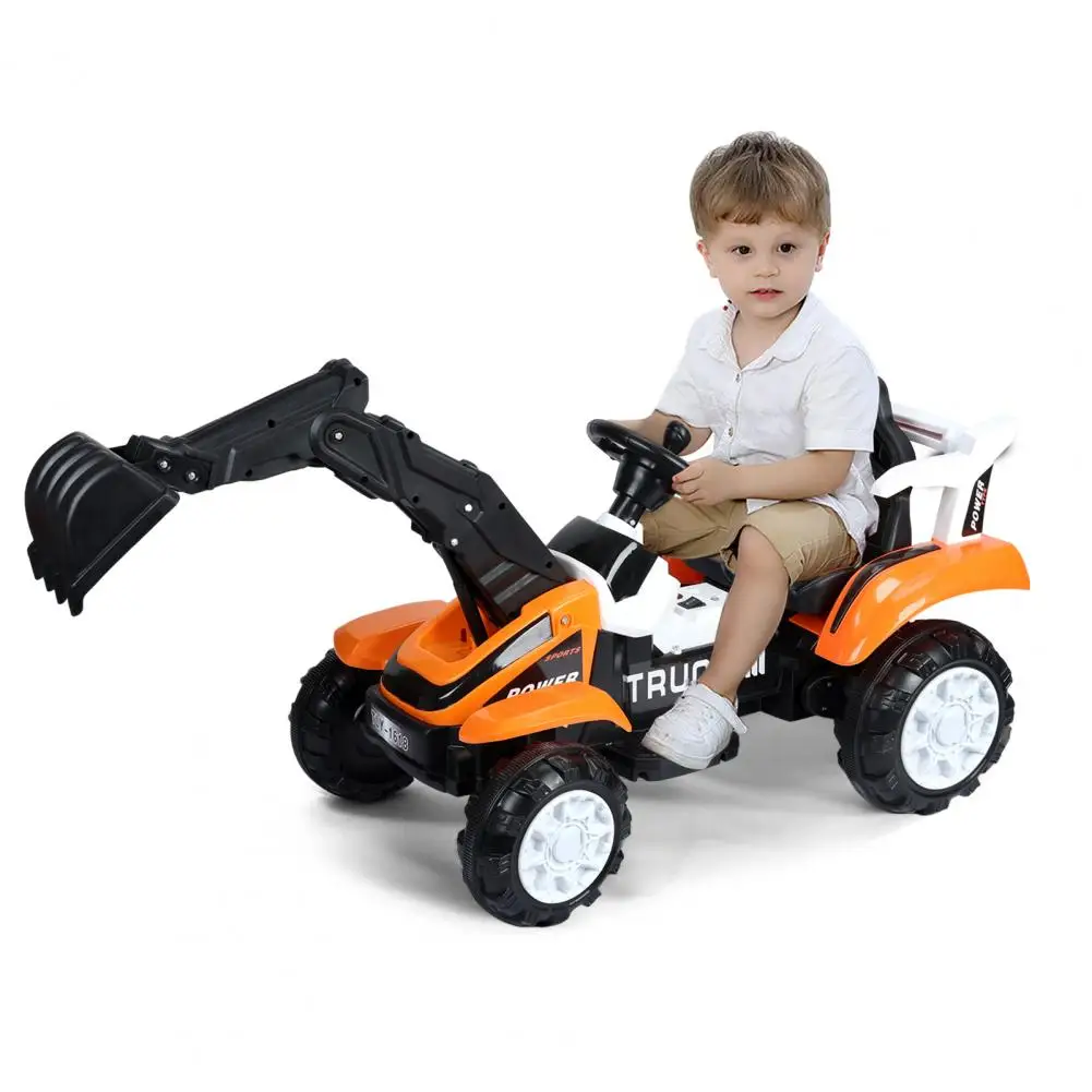 

Ride on Excavator, Battery Powered Digger, Forward & Backward, Motor Arm, Music Sounds, Electric Construction Vehicle for Kids (