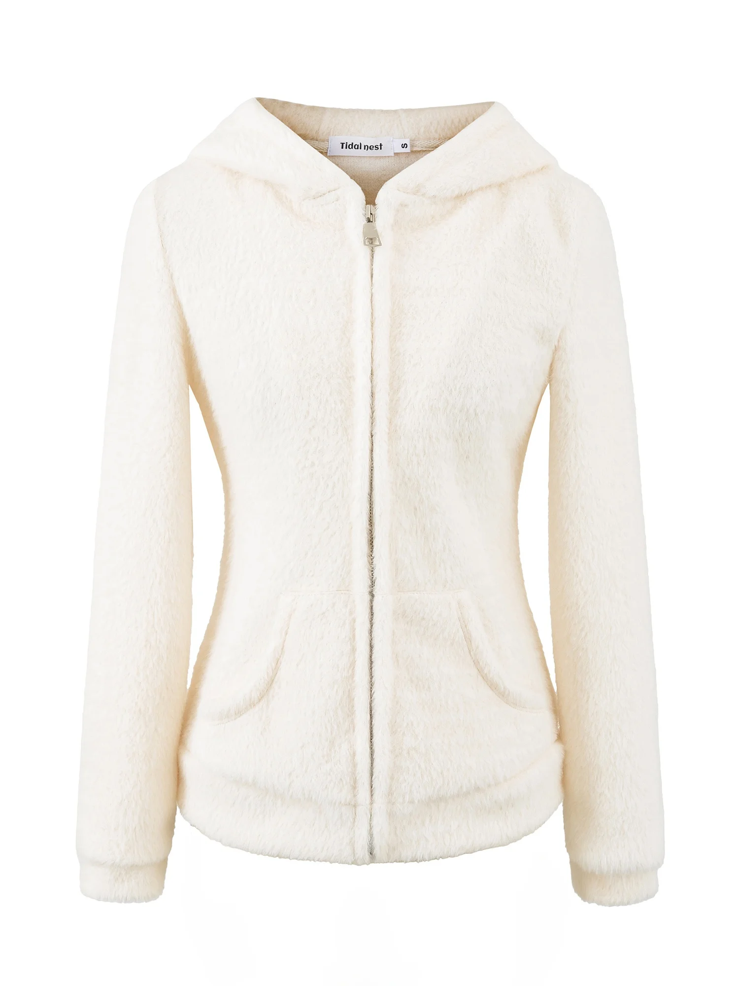 

Осень-зима, мягкий теплый теплый тюре с капюшоном и медведем, женский кардиган на молнии, толстовка с имитацией норки, длинный свек, повседневный Sle