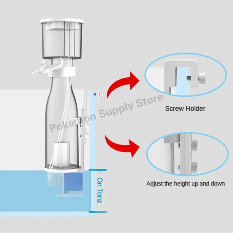 ZKSJ Reef-80in Hang On Back Mini DC Protein Skimmer Low Pressure Silent Desktop Back Filter Small Sea Tank Filter DC12V