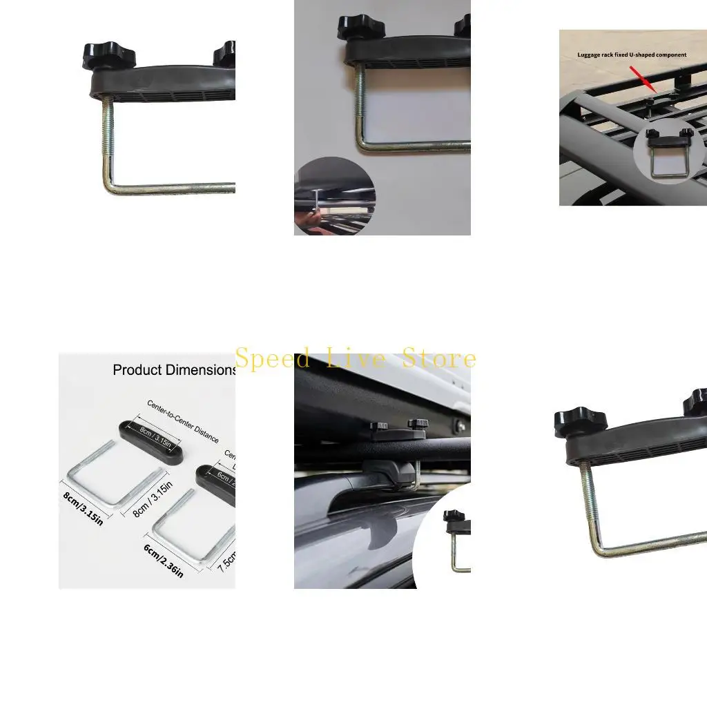 547C Vehicle Rack Hardware Mount with U Bolt and Manual Tightening Grip