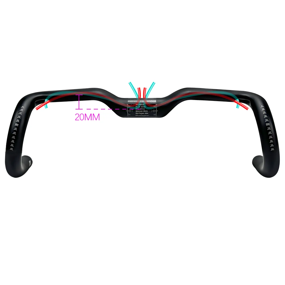 

New sprint racing handle lift 20mm gravel 12 degree carbon fiber bicycle handlebar,33/34/35/36/37cm T1000 bike fit in UCI matte