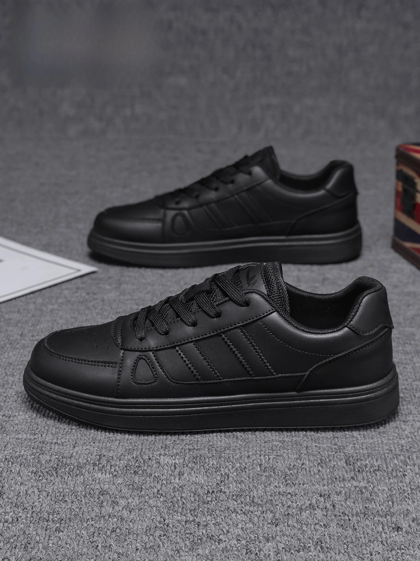 

Мужские повседневные спортивные кроссовки Warrior, черные, для города, молодежные, модные, из материала EVA, удобные