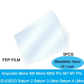 Film FEP 10.1 pouces 280*200*0.15mm pour Anycubic Mono M5 M5s M7 Pro ELEGOO Saturn 2 Saturn 3 Ultra Saturn 4 Ultra Film d'imprimante 3D