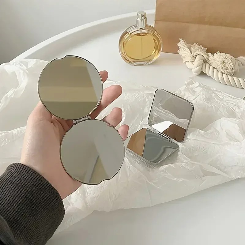 High Quality  Double Sided Makeup Mirror,  Portable Makeup Folding Flip For Student Dormitory Cute Small Mirror