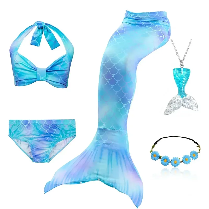 

lHalloween Cosplayl Kids Mermaid Tail for Swimming Girls Costume Kids Mermaid Tail Children Mermaid Tail Costume Cosplay Swimsui