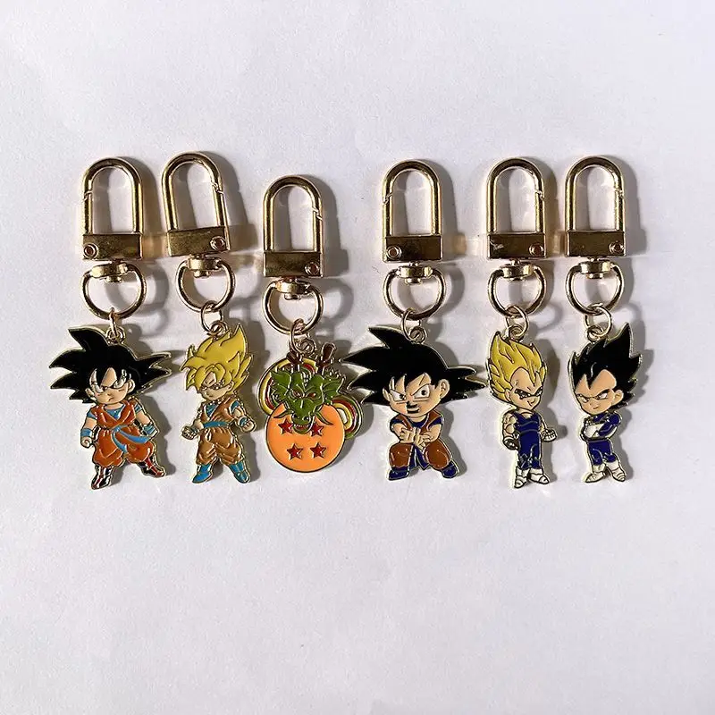 Dragon Ball cartoon cute anime character pendant keychain Dragon Ball charm backpack zipper pull anti-lost small gift for boys