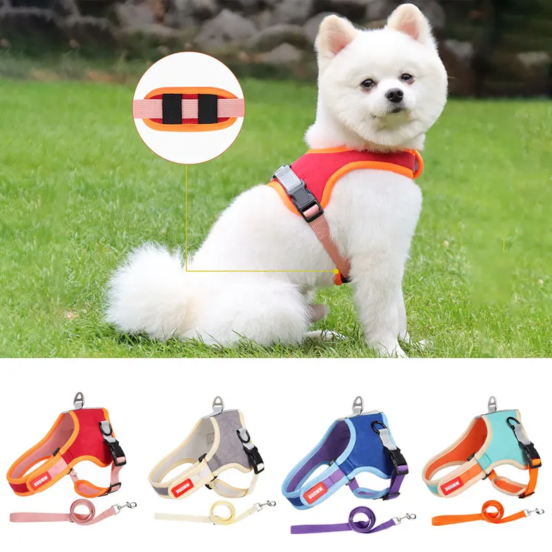 

Dog harness no tension reflective tactical harness vest suitable for small and large pet dogs walking training dog supplies