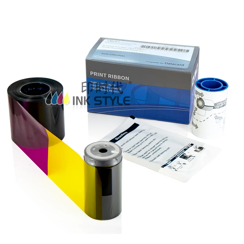 Compatible Datacard 535000-002 YMCKT Color Ribbon 250prints for CD800 CP40 CP40+ CP60 CP60+ CP80 Card Printer