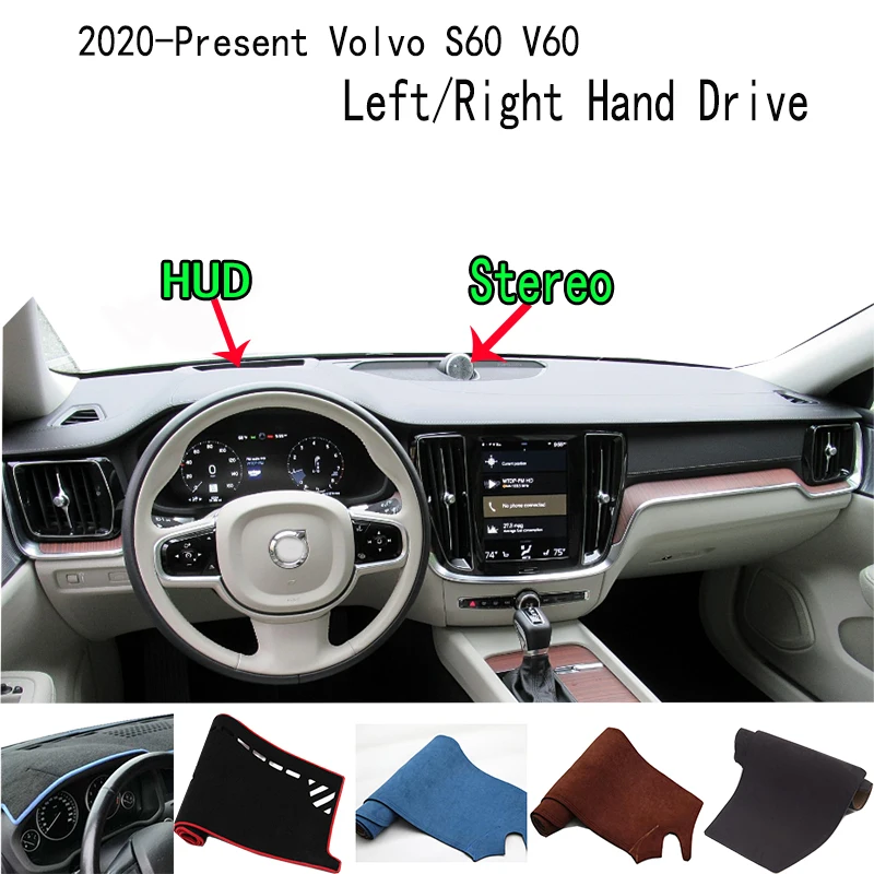 For 2020-2025 Volvo S60 V60 T8 Cross Country B5 B6 Accessories Dashboard Cover Instrument Panel Dash Mat Dashmat Protective Pad