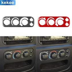 For Dodge Ram 2002 2003 2004 2005 Center Dashboard AC Control Panel Cover Real Carbon Fiber Sticker Car Interior Accessories