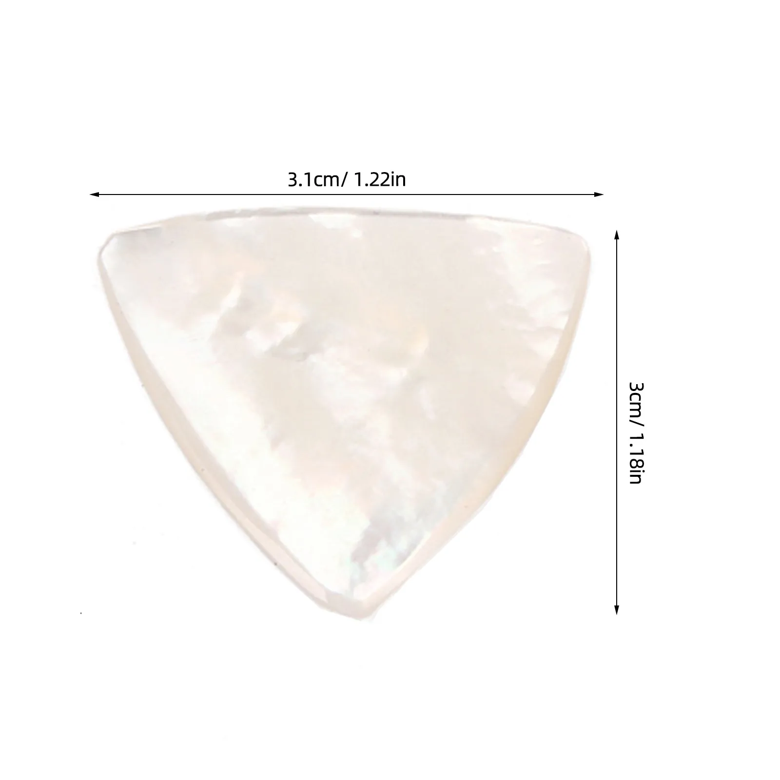 White Abalone Guitar Picks Natural Shell Smooth Texture Crisp Bright Sound for Acoustic Electric Guitar Bass Accessories