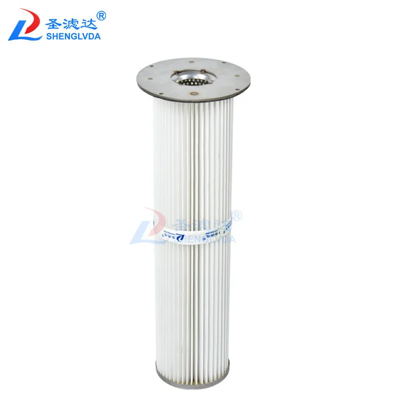 

Folding Non-woven Polyester Fiber Top-mounted Steel Dust Filter Element
