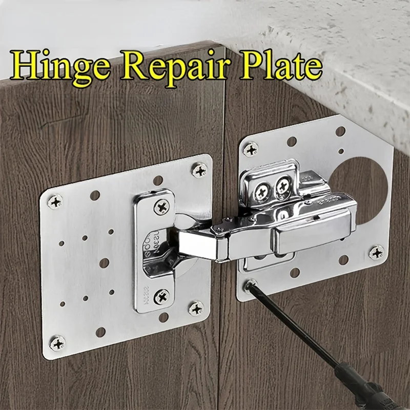 Upgrade Your Cabinet with This Stainless Steel Hinge Repair Plate - Furniture Drawer Table Repair Mount Tool