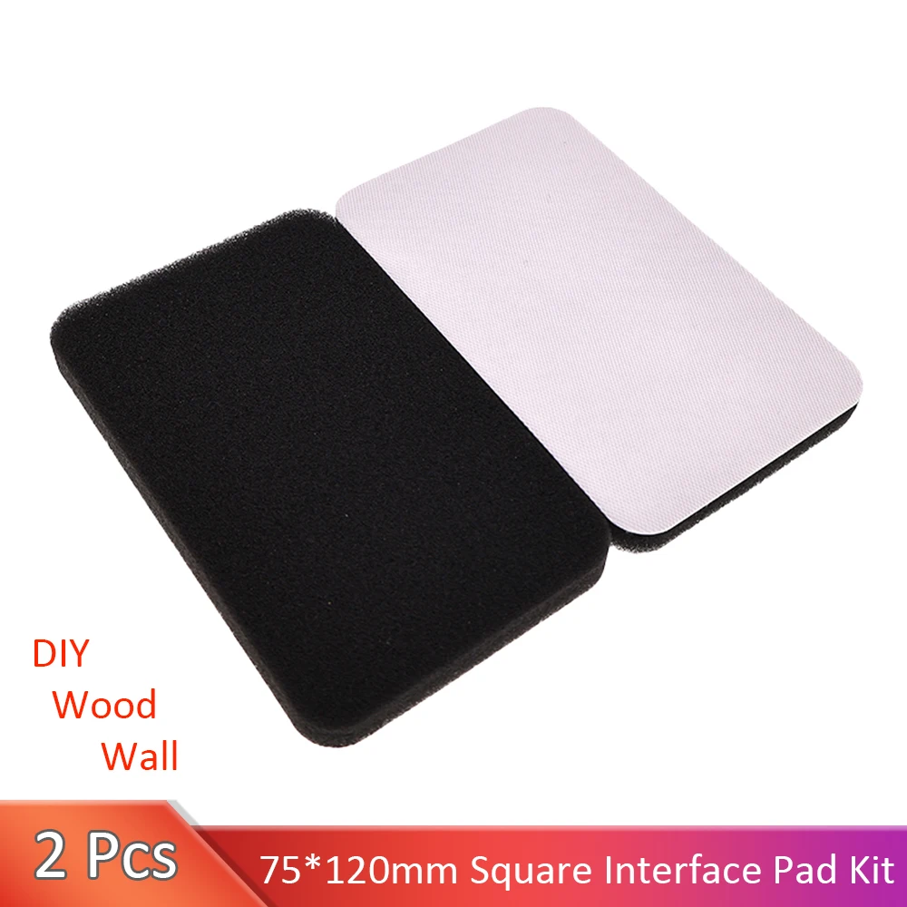 2 قطعة 75x120 مللي متر مربع واجهة وسادة إسفنجة تلميع مجموعة لتلميع الرملي الخشب جدار المعادن سمك 10 مللي متر