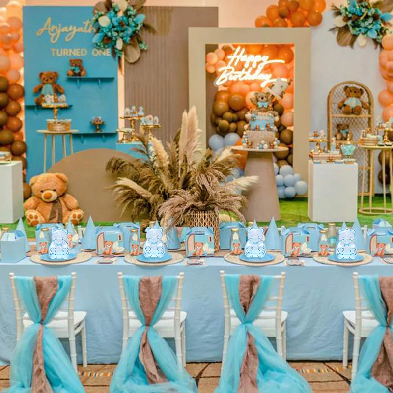 10 قطعة على شكل دب صندوق حلوى مجوهرات شفافة وجبة خفيفة هدية علبة التعبئة والتغليف حفل زفاف عيد ميلاد ديكور لوازم استحمام الطفل المفضلة