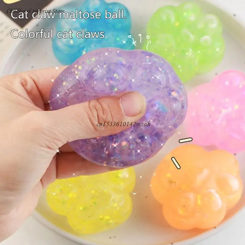 Paw Soft Squeeze Toy TPR Stretchy Toy Balls Kids Stress Relief Toy Dropship