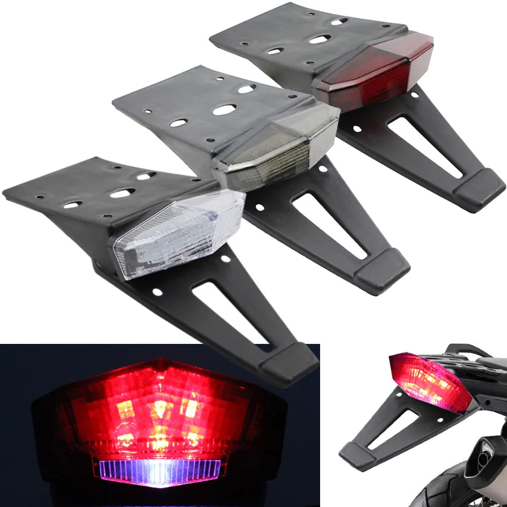 

Motorcycle Taillight Rear Fender Mudguard Mount Brake Light Turn Signal License Plate Light for Dirt Custom Off-Road Bike