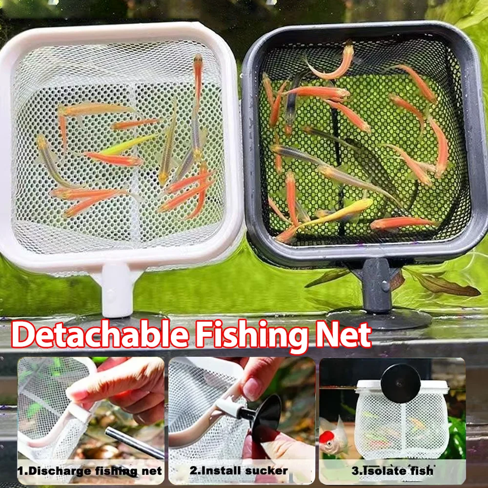 Stainless Steel Retractable Small Fishing Nets Home Aquarium Viewing Fishing Tools 3D Square Round Clean Fishing Net Accessories