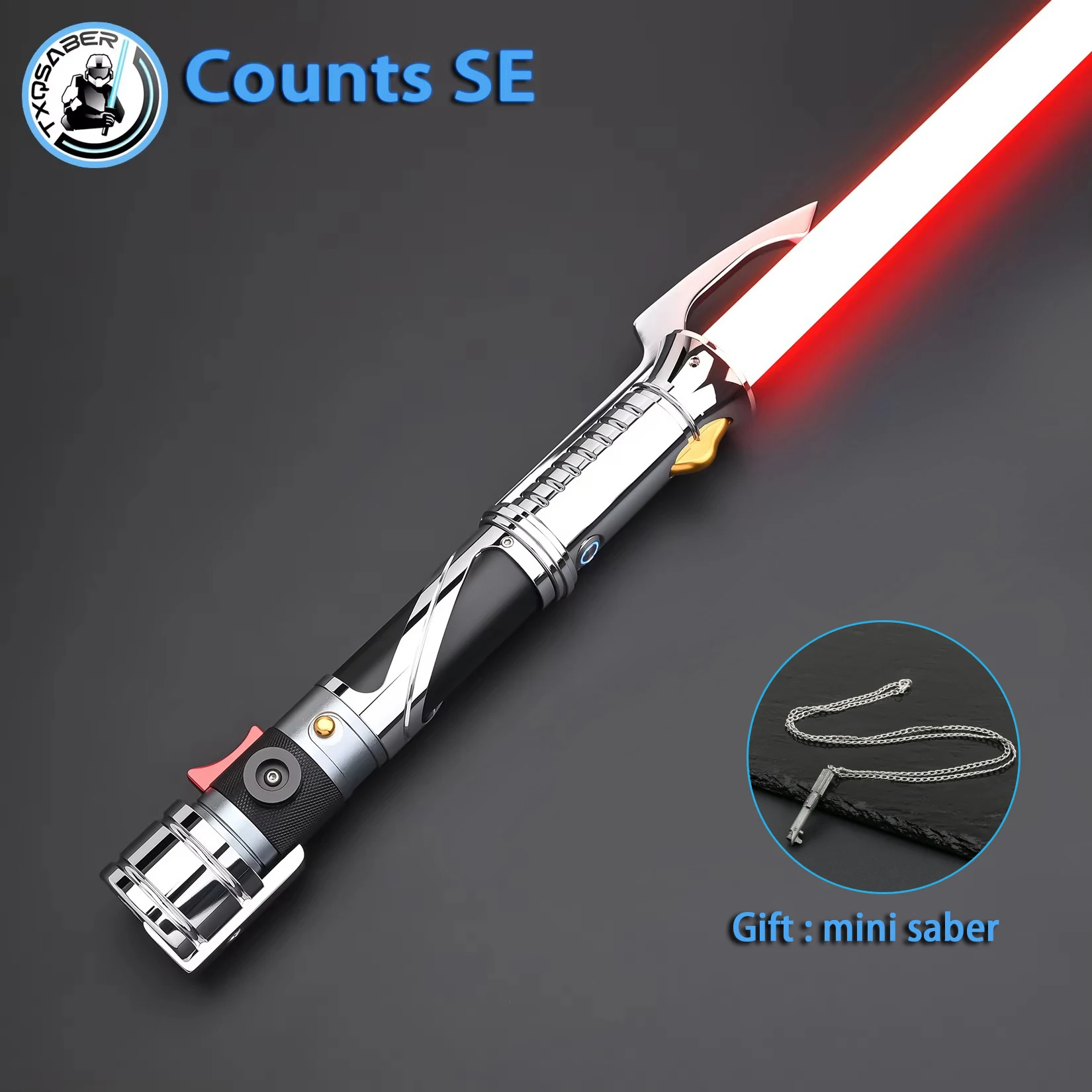 

Counts SE TXQSTUDIO RGB NoePixel laser sword Smooth Swing Metal Hilt lightsaber Bluetooth Control Colors Change Cosplay FOC
