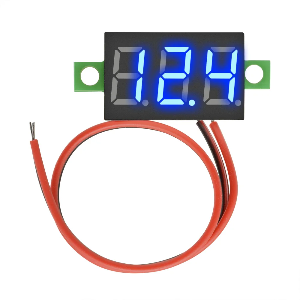 0.36 โวลต์มิเตอร์เครื่องทดสอบแรงดันไฟฟ้าดิจิตอล LED Mini โมดูล DC4-30V โวลต์เครื่องวัดสําหรับรถจักรยานยนต์รถแบตเตอรี่