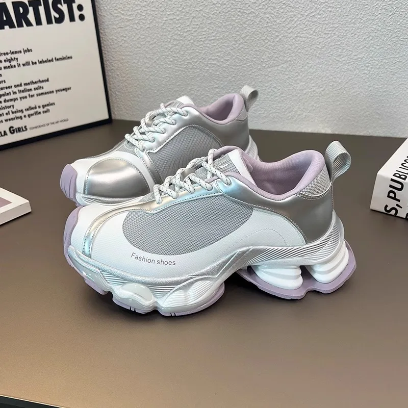 

Women's Casual Shoes Platform Sole Round Toe Lace-up Women's Vulcanize Shoes Leisure Daily Comfortable 2025 Zapatillas De Mujer