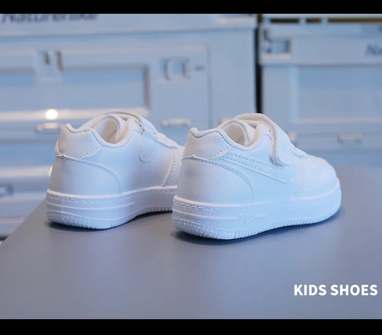 Herbst Kinder-Sneaker Jungen Freizeitschuhe Leder Flache Schüler-Gehschuhe Rutschfeste Mädchen Leichte Sport-Tennisschuhe – Detail 11