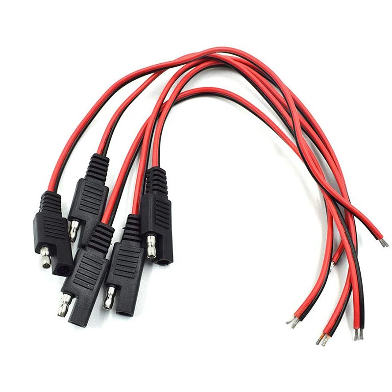 2pcs SAE Connector Extension Cable SAE Quick Connector Disconnect Plug Power Automotive Extension Cable Solar Panel Cable Wire