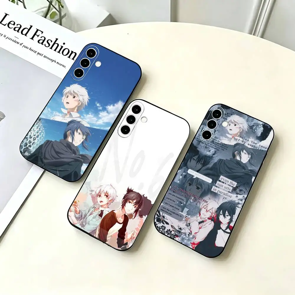 Anime N-Number Six Black Soft Silicone Phone Case for Samsung A73 20,21,22,31,32,52,53,72
