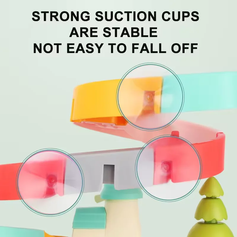 Fai da te assemblaggio binario scorrevole ventosa vasca da bagno per bambini giocattolo bagno per bambini vasca da bagno doccia set di giocattoli d'acqua di anatra per Todder Natale