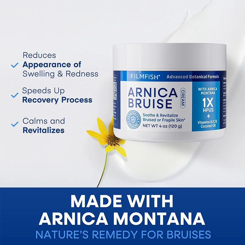 

Arnica Bruise Cream Extra Strength Fast-Acting for Bruising Swelling on Thin Skin High Strength Hydrating Face Body Moisturizer