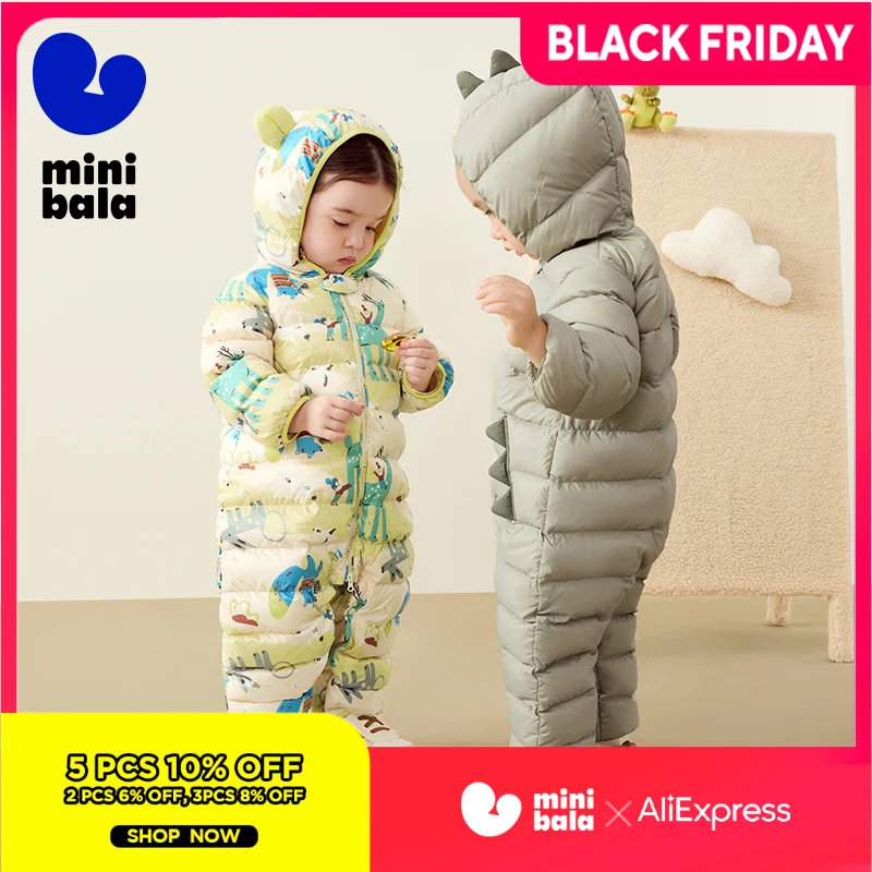 

Mini Bala Down Jumpsuit for Babies Outdoor One-Piece Crawling Suit 2024 Winter New Styles for Boys and Girls Romper
