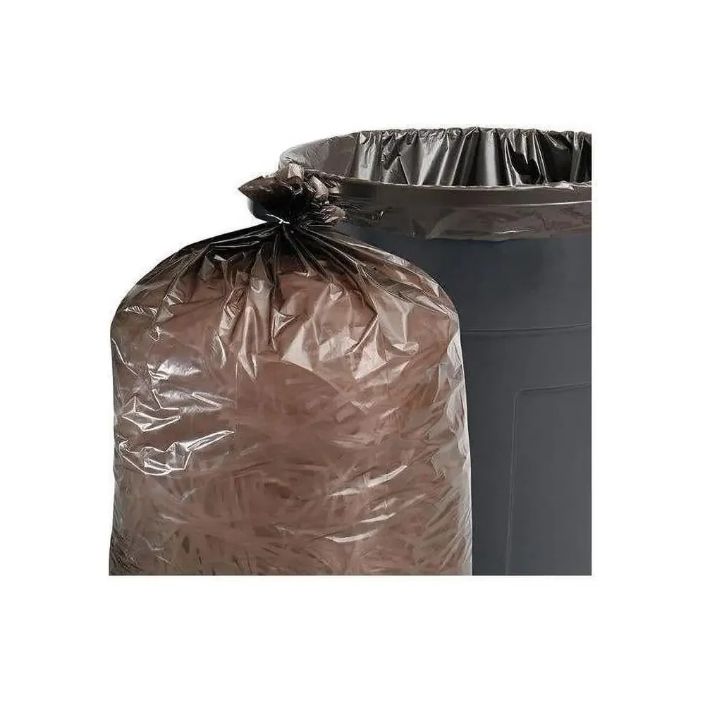 100% Recycled Plastic Garbage Bags 65Gal 1.5Mil 50X51 Bn 100/Cart Eco-Friendly Heavy Duty Trash Bags Hand Tie Clean Fresh Scent