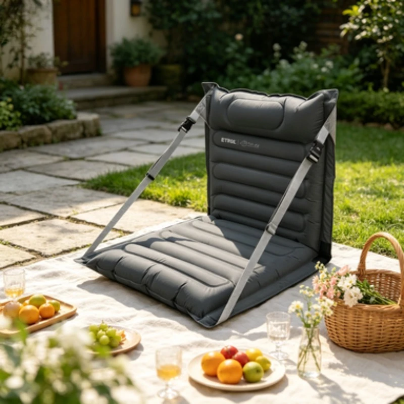 Travel Inflatable Foldable Cushion Portable Backrest Chair Moistureproof Camping Mat Outdoor Picnic Recliner Lounge Seats