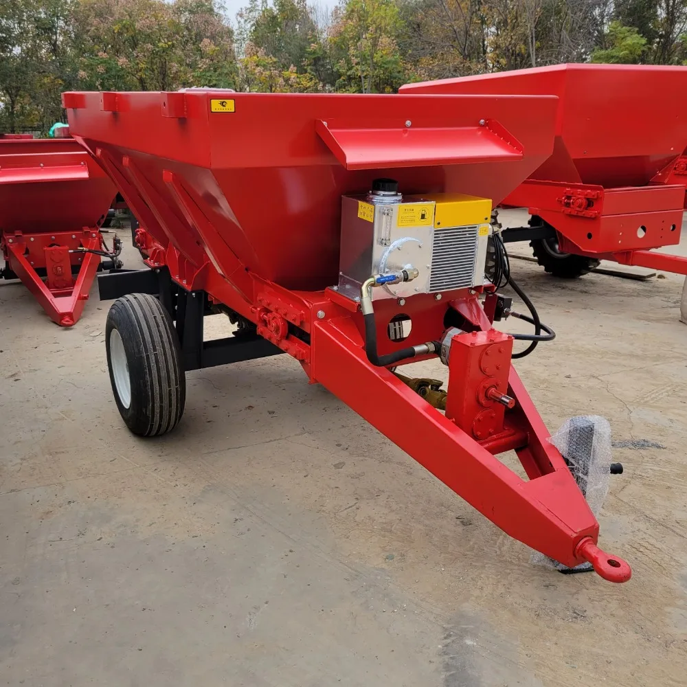 Direct Sales Tractor-drawn Fertilizer Spreader Chicken Duck Farm Manure Spreader Double Disc Organic Fertilizer Spreader
