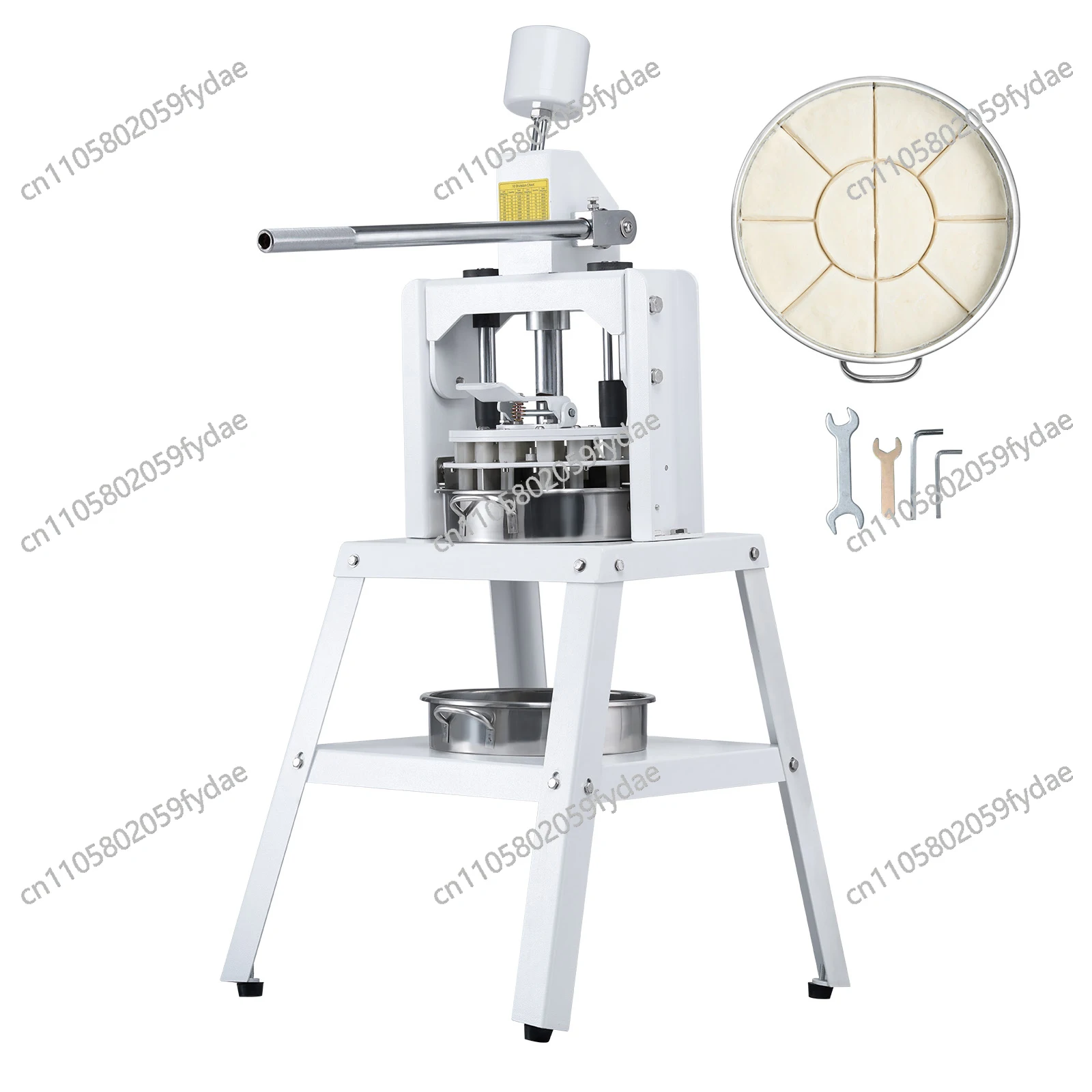For Dough Divider Rounder 10PCS Manual Dough Equal Divider Machine Hand Press Dough Cutter with Steel Tray and Blade