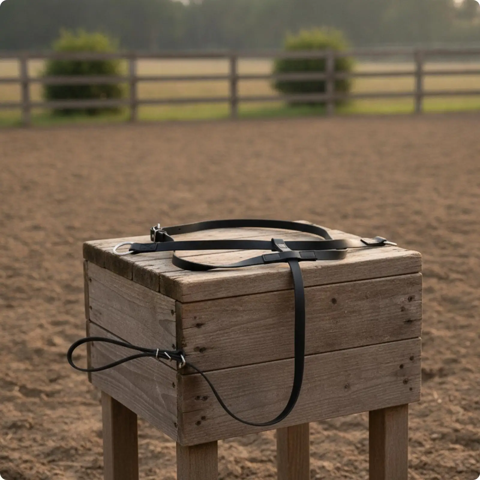 Horse Tack Head Setter Strap with Metal Rings for Proper Frame Building in Daily Barn Exercises
