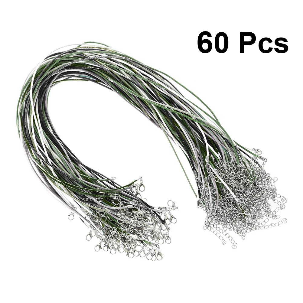 

60pcs Jewelry Making Necklace Cords Long Wax Soft Comfortable Durable Lightweight DIY Crafts Bracelets Anklets Gifts